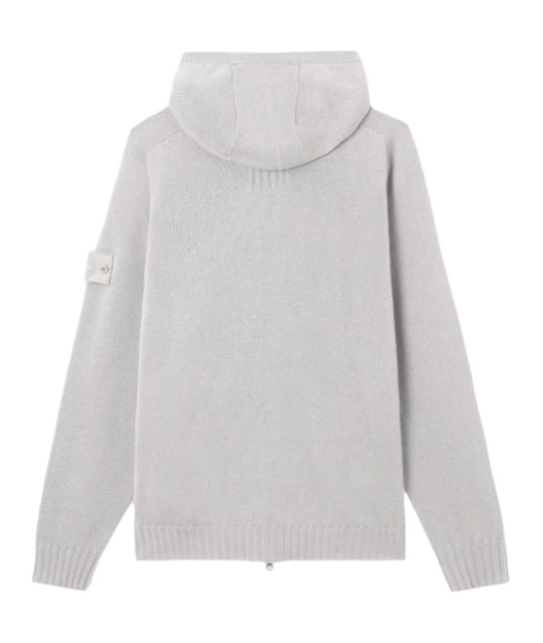 STONE ISLAND Серый кашемировый джемпер / свитер, фото 2