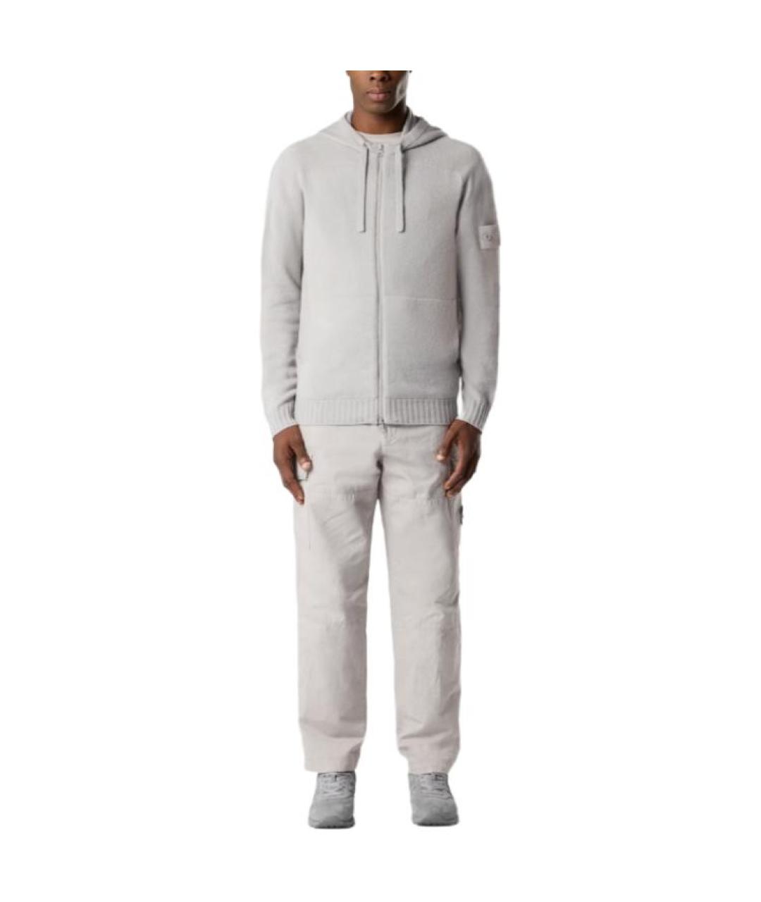 STONE ISLAND Серый кашемировый джемпер / свитер, фото 3