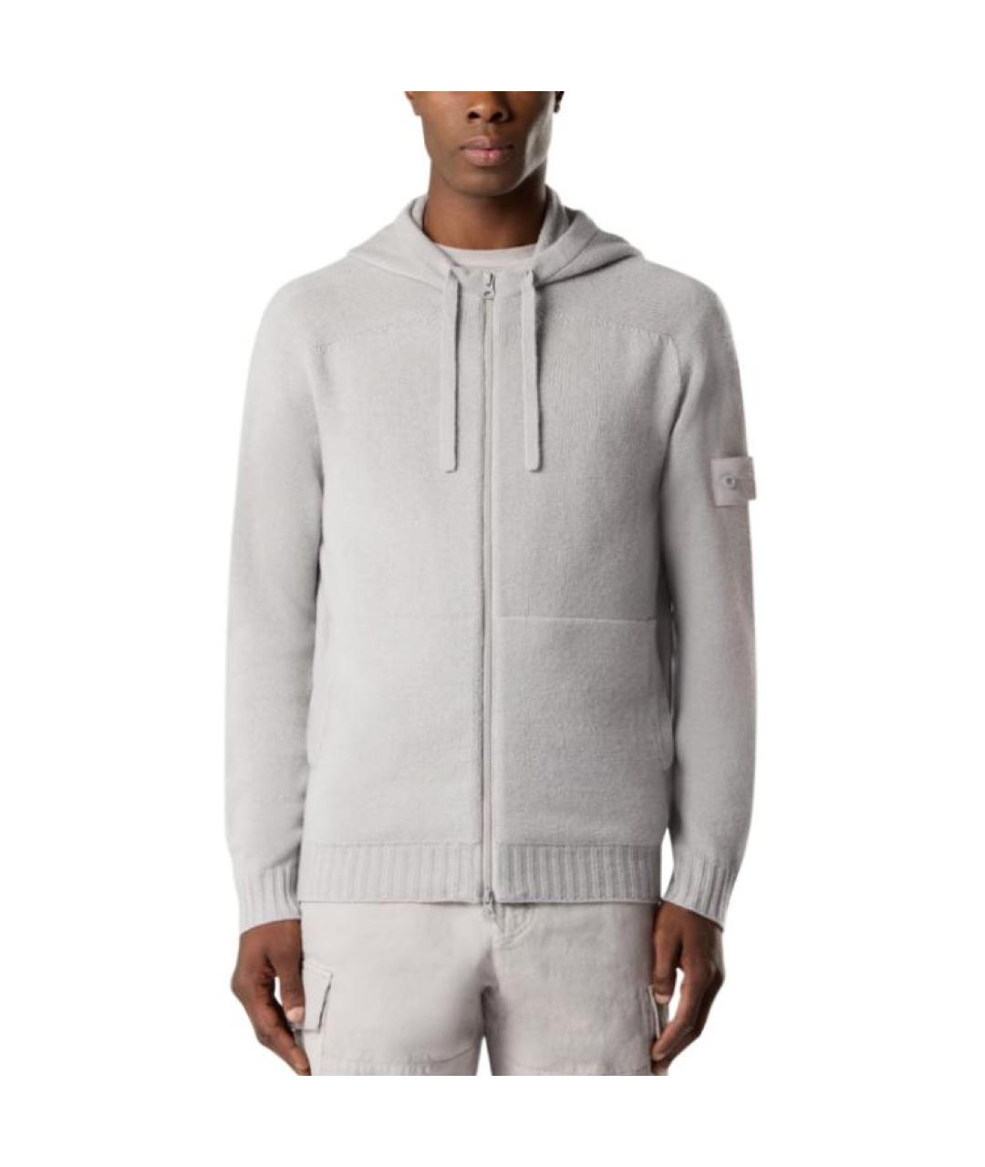 STONE ISLAND Серый кашемировый джемпер / свитер, фото 5