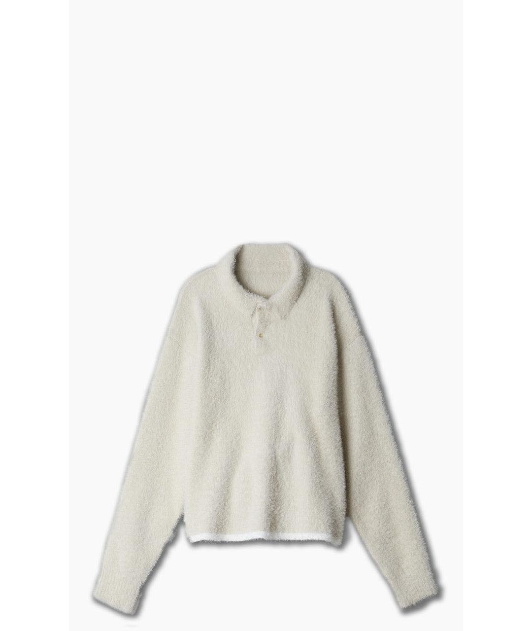 JACQUEMUS Бежевый полиамидовый джемпер / свитер, фото 9