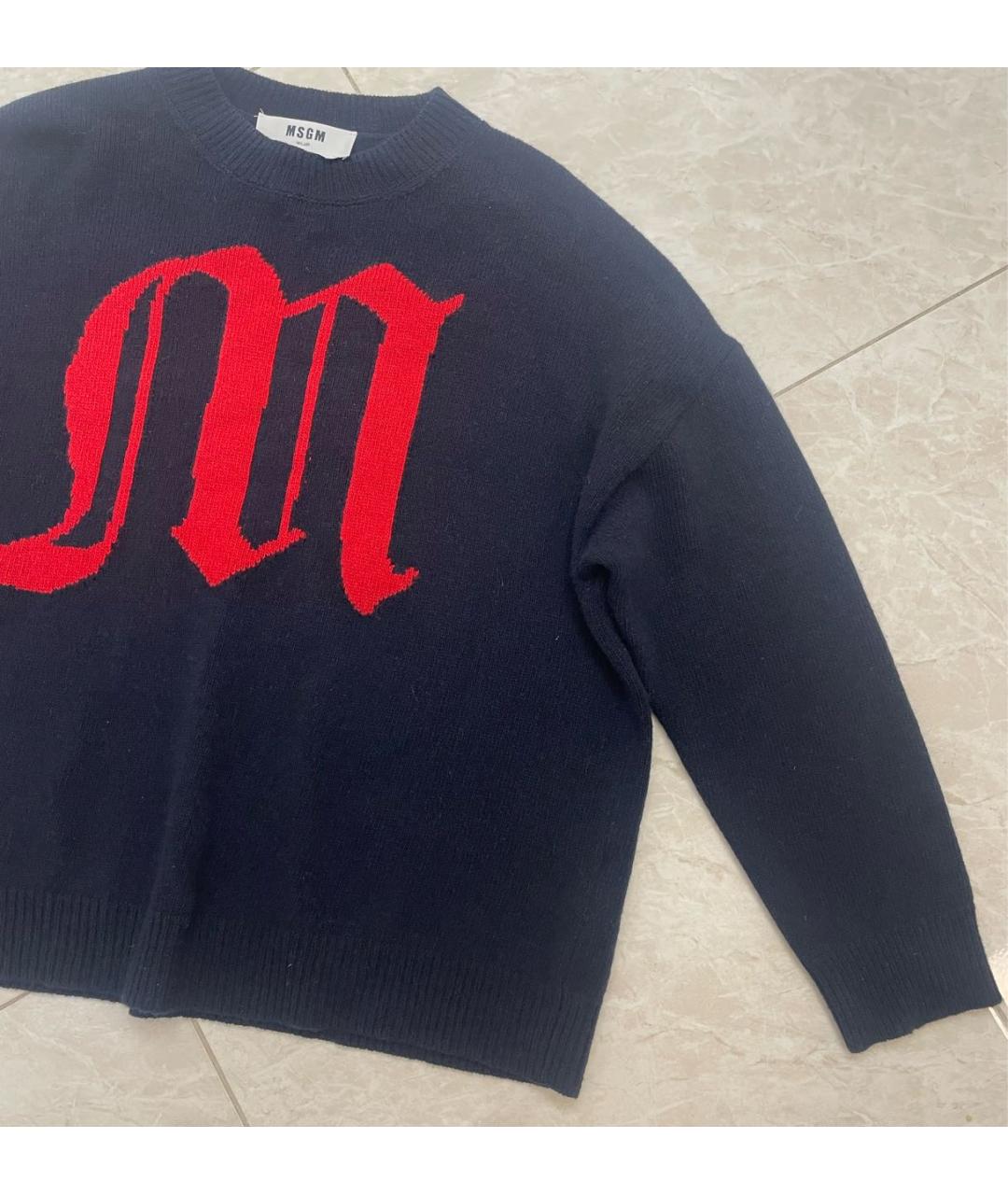 MSGM Темно-синий шерстяной джемпер / свитер, фото 6