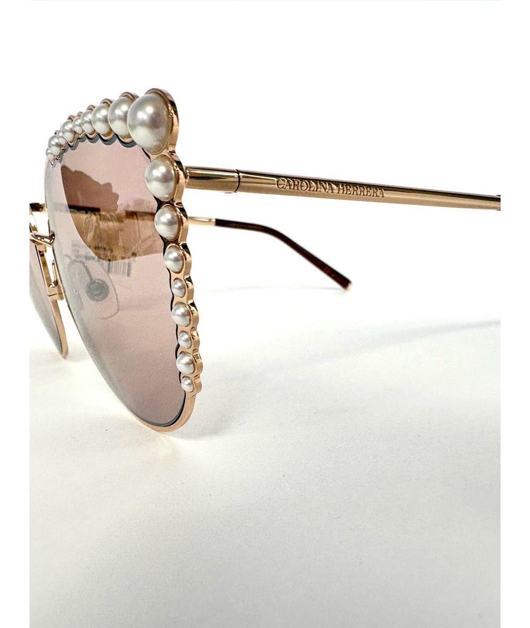 CAROLINA HERRERA Розовые металлические солнцезащитные очки, фото 7