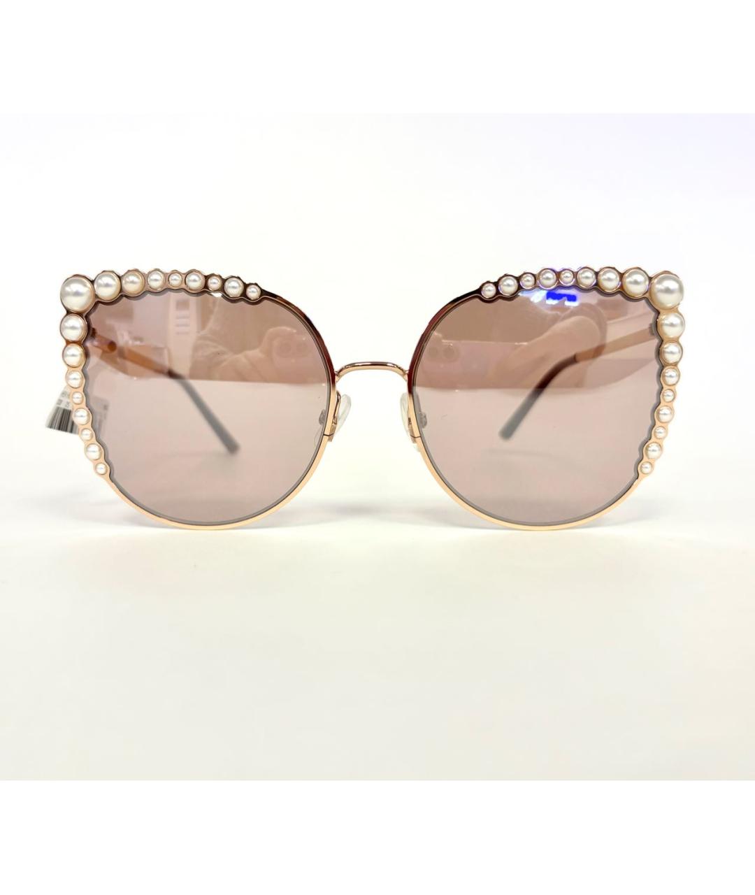 CAROLINA HERRERA Розовые металлические солнцезащитные очки, фото 3