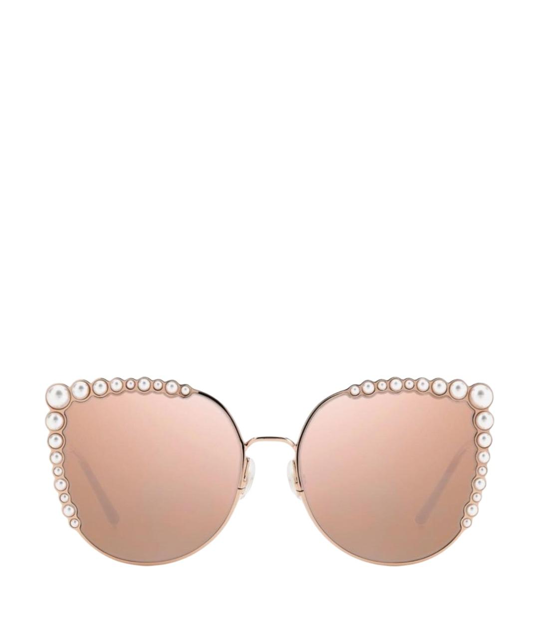 CAROLINA HERRERA Розовые металлические солнцезащитные очки, фото 1