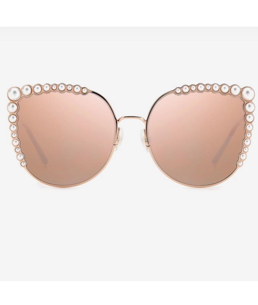 CAROLINA HERRERA Розовые металлические солнцезащитные очки, фото 9