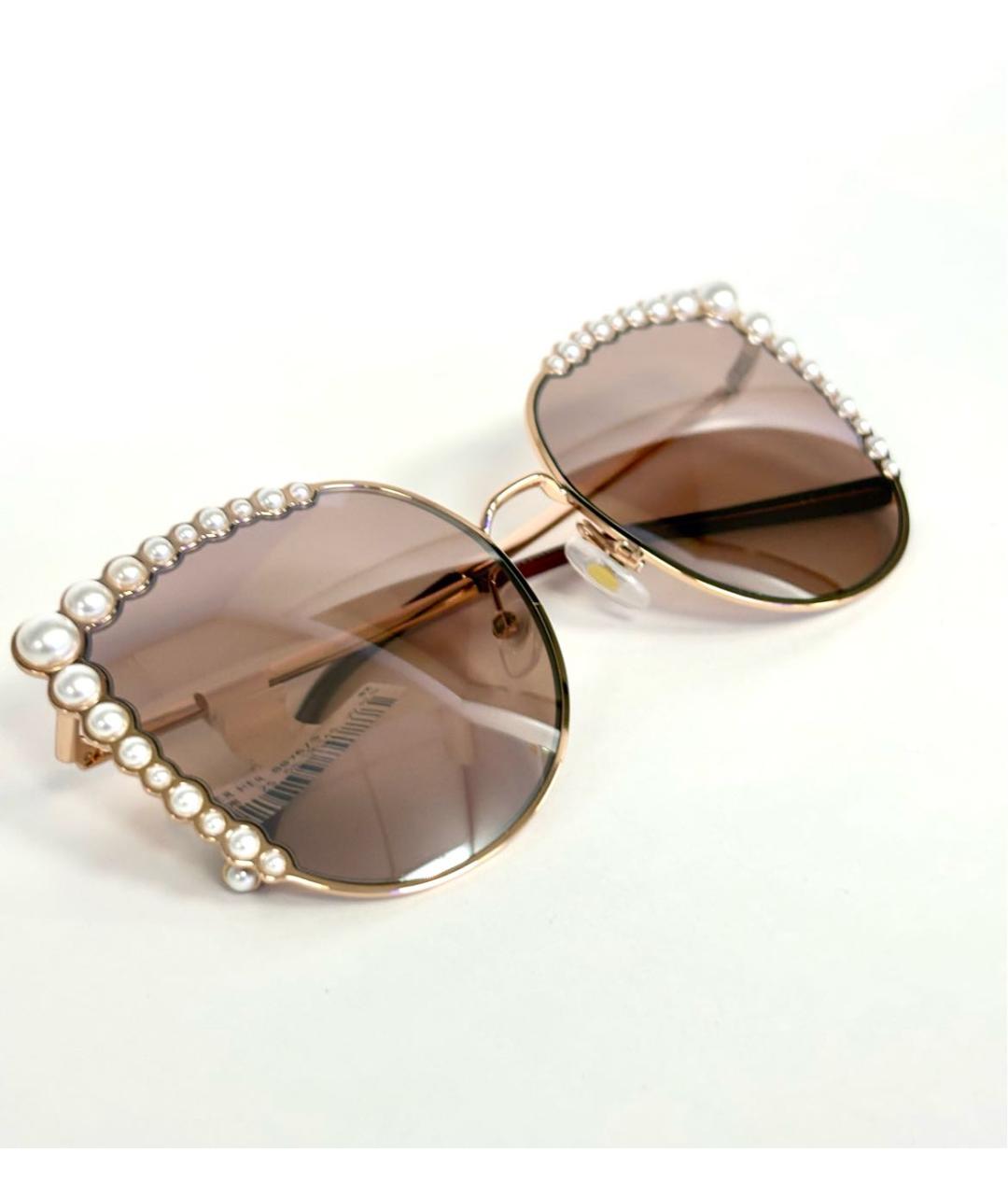 CAROLINA HERRERA Розовые металлические солнцезащитные очки, фото 5