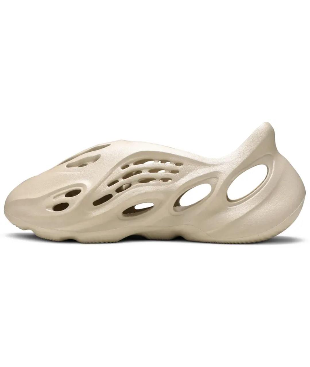 ADIDAS YEEZY Бежевые резиновые шлепанцы, фото 2