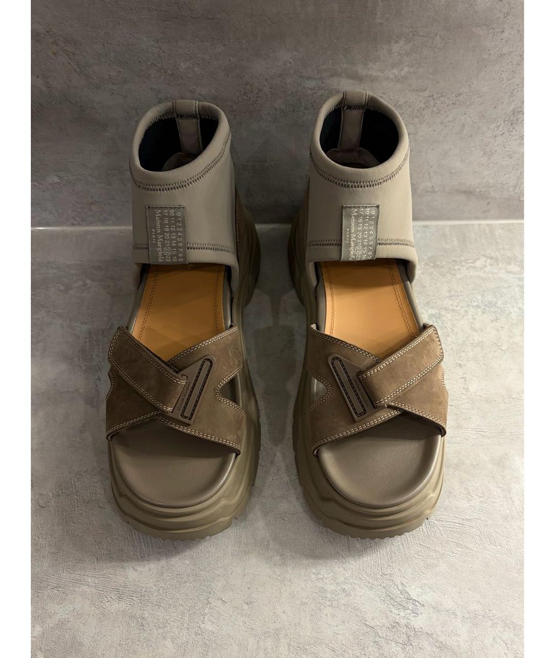 MAISON MARGIELA Бежевые босоножки, фото 5