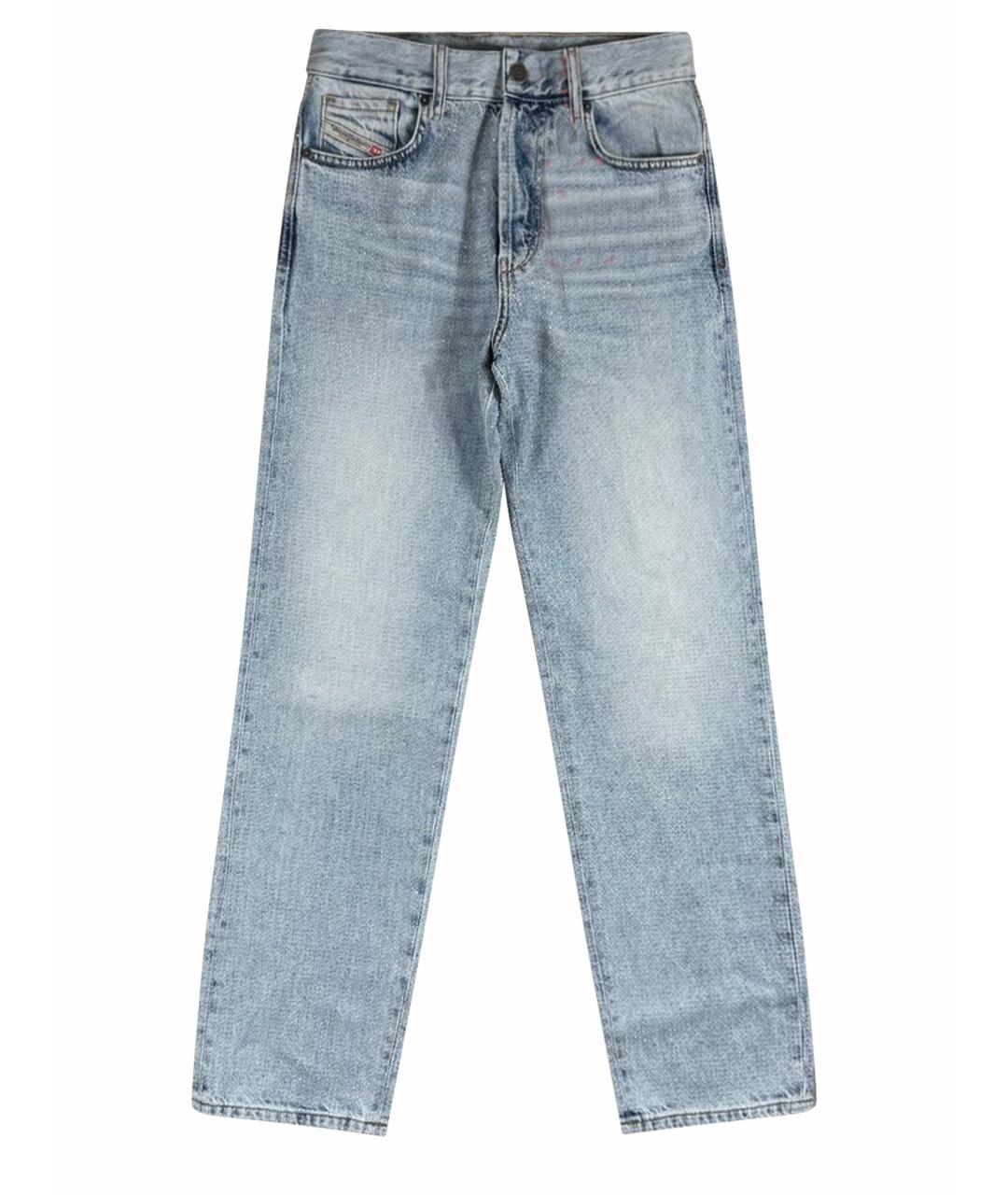 DIESEL Голубые хлопковые прямые джинсы, фото 1