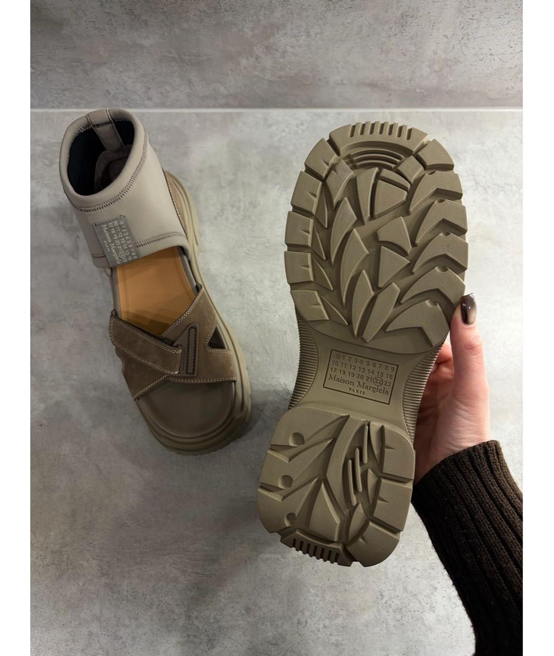 MAISON MARGIELA Бежевые сандалии, фото 7