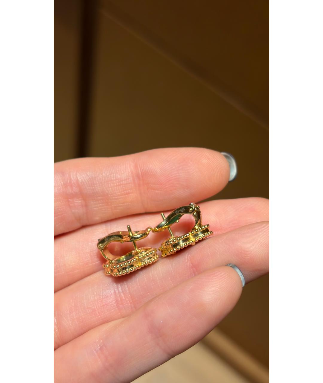 VAN CLEEF & ARPELS Зеленые серьги из желтого золота, фото 3