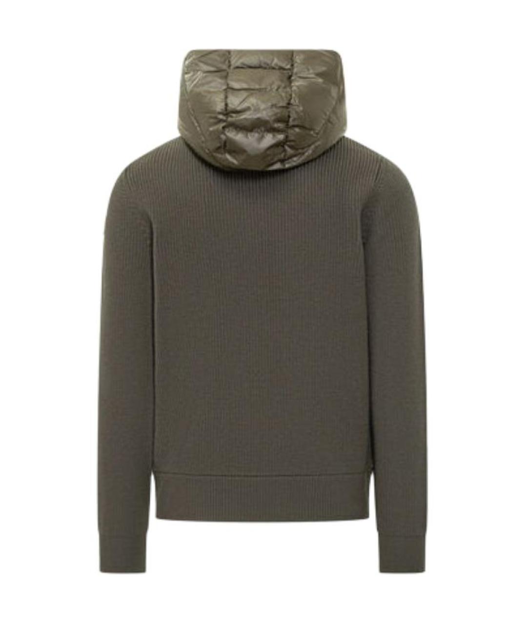 MONCLER Хаки полиамидовая куртка, фото 2