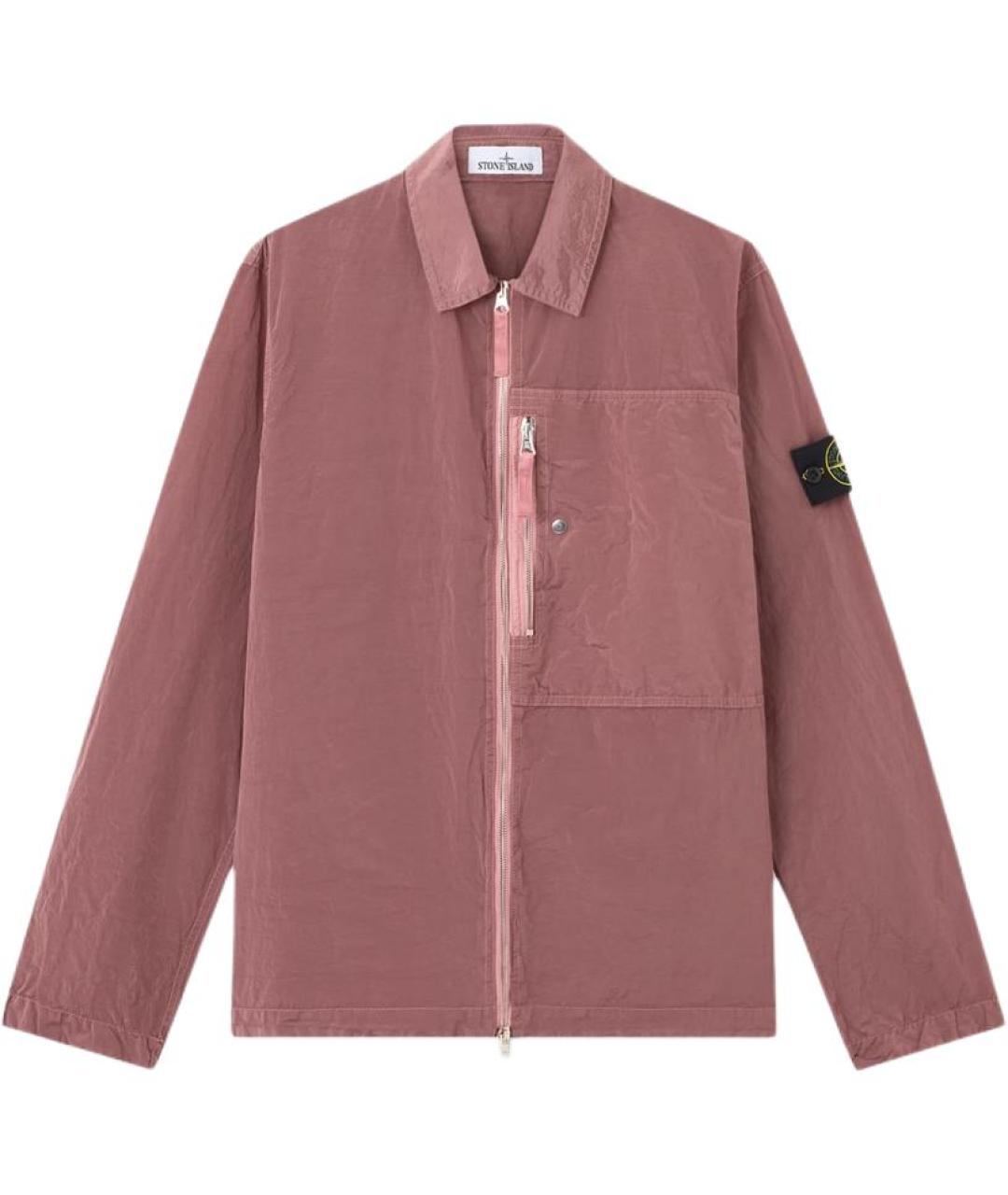 STONE ISLAND Розовая полиамидовая куртка, фото 1