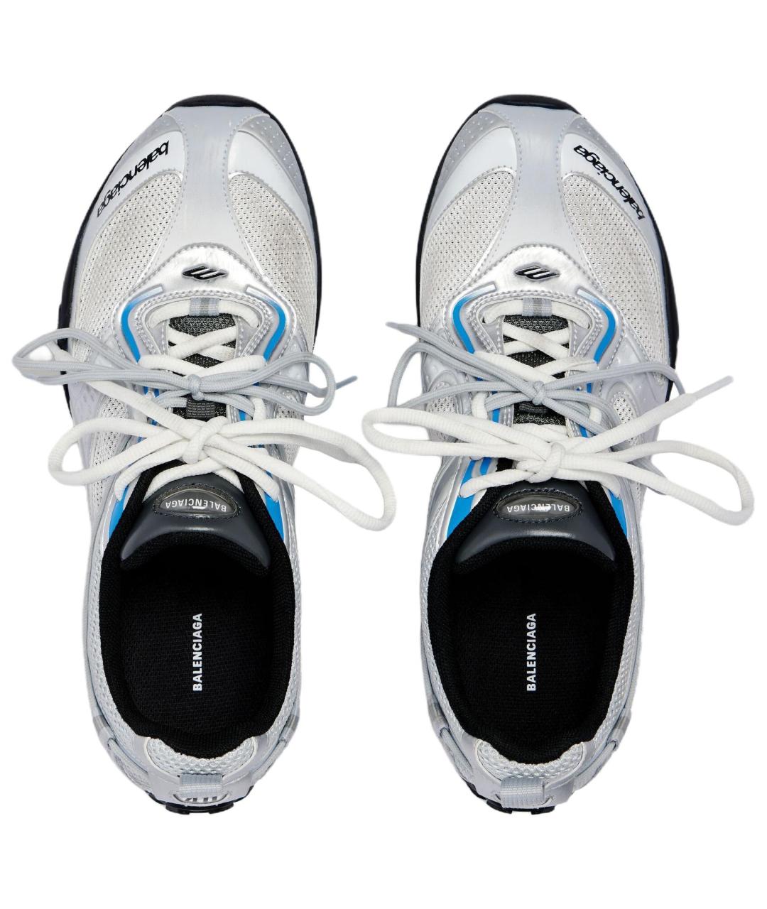 BALENCIAGA Серебряные низкие кроссовки / кеды, фото 3
