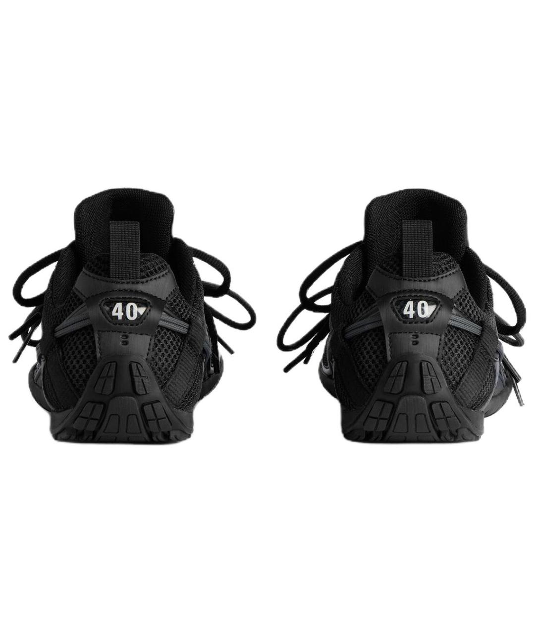 BALENCIAGA Черные низкие кроссовки / кеды, фото 4