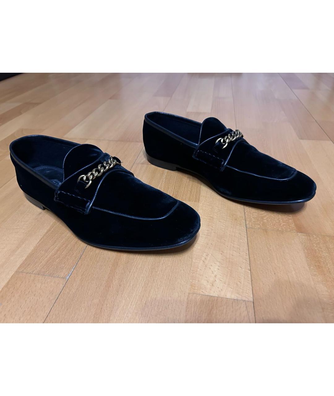 TOM FORD Черные бархатные лоферы, фото 3