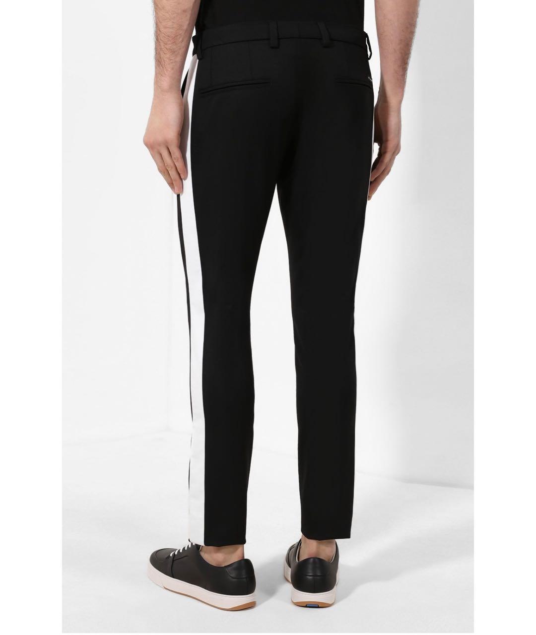 DOLCE&GABBANA Черные шерстяные повседневные брюки, фото 5