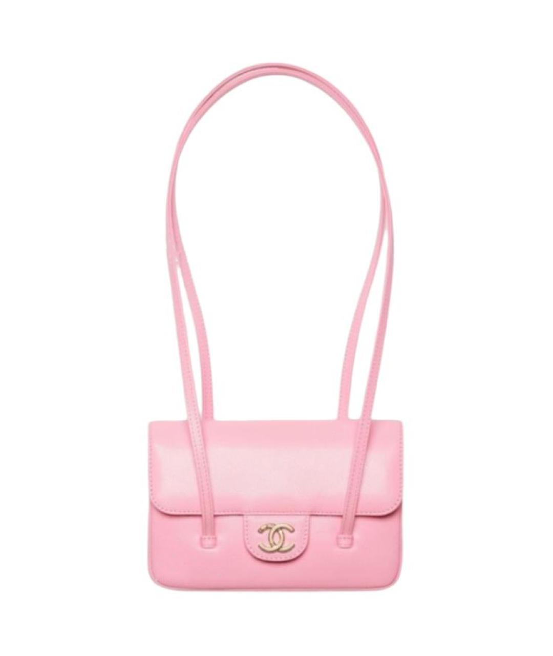 CHANEL Розовая кожаная сумка через плечо, фото 1