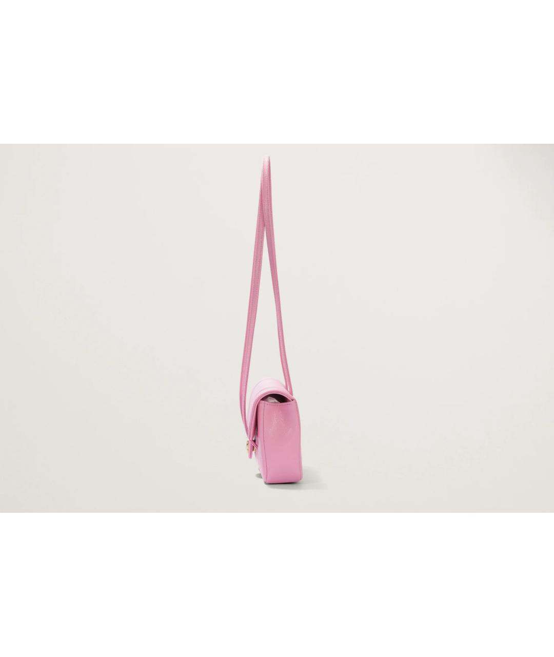 CHANEL Розовая кожаная сумка через плечо, фото 3