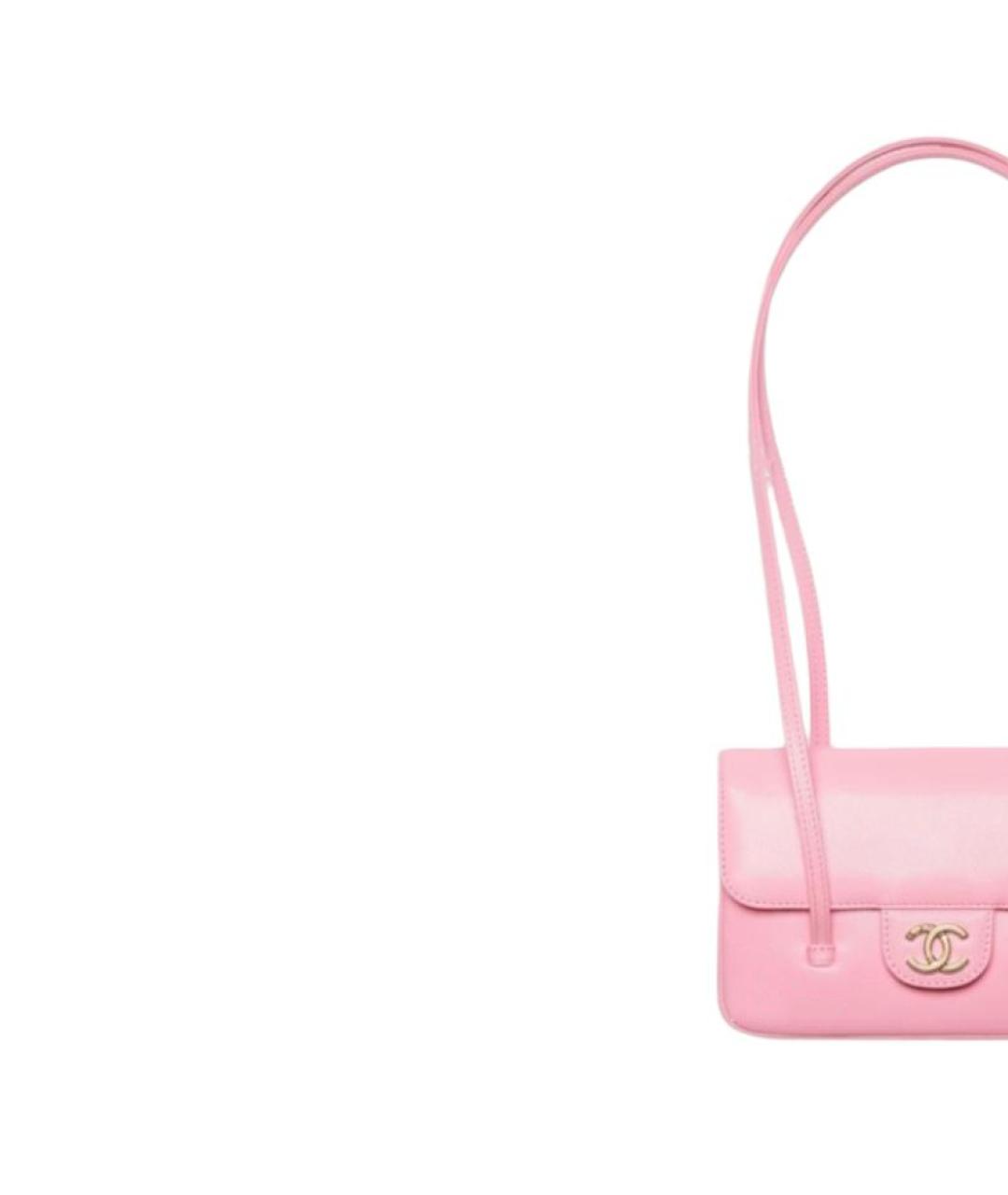 CHANEL Розовая кожаная сумка через плечо, фото 2