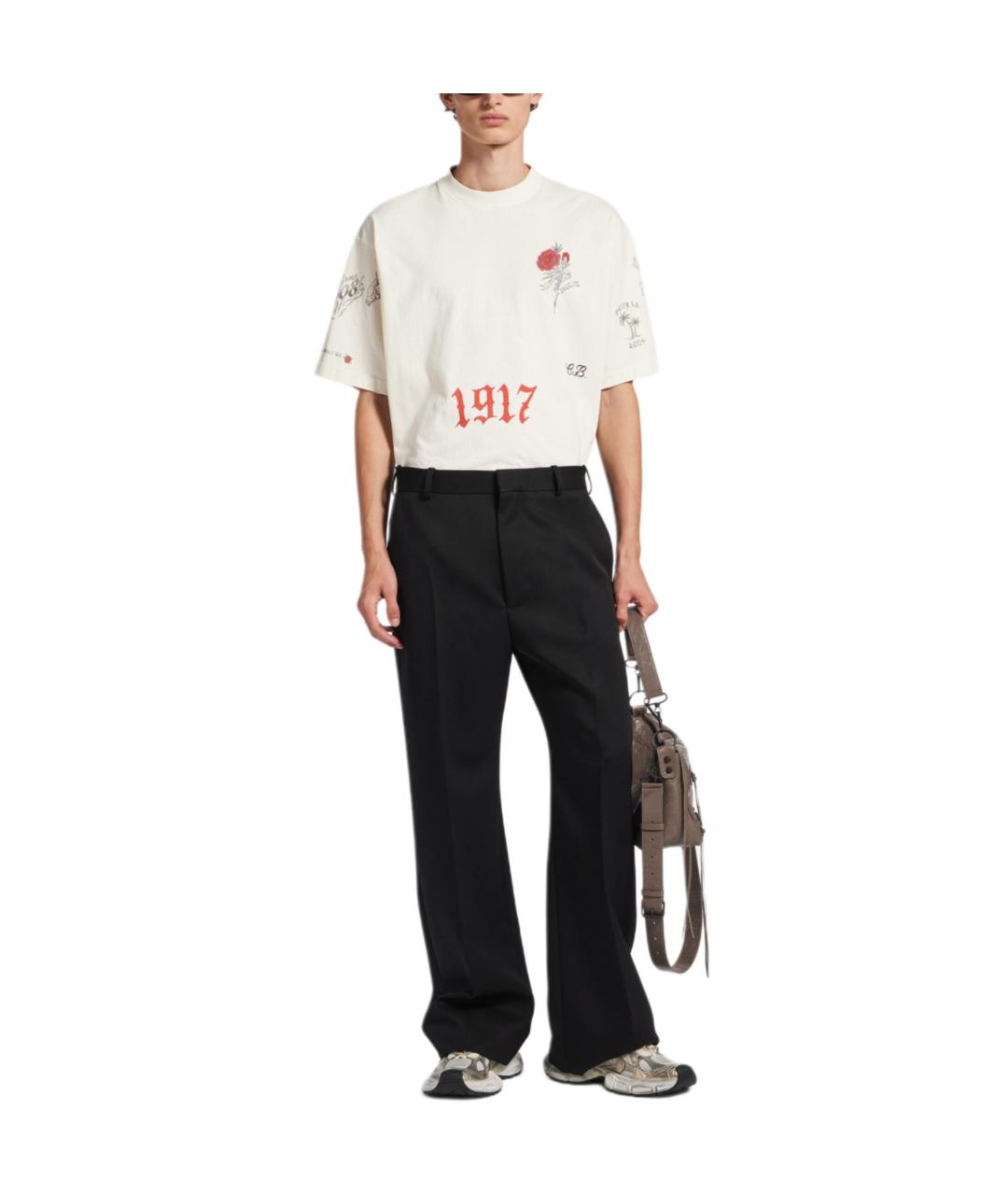 BALENCIAGA Белая хлопковая футболка, фото 2