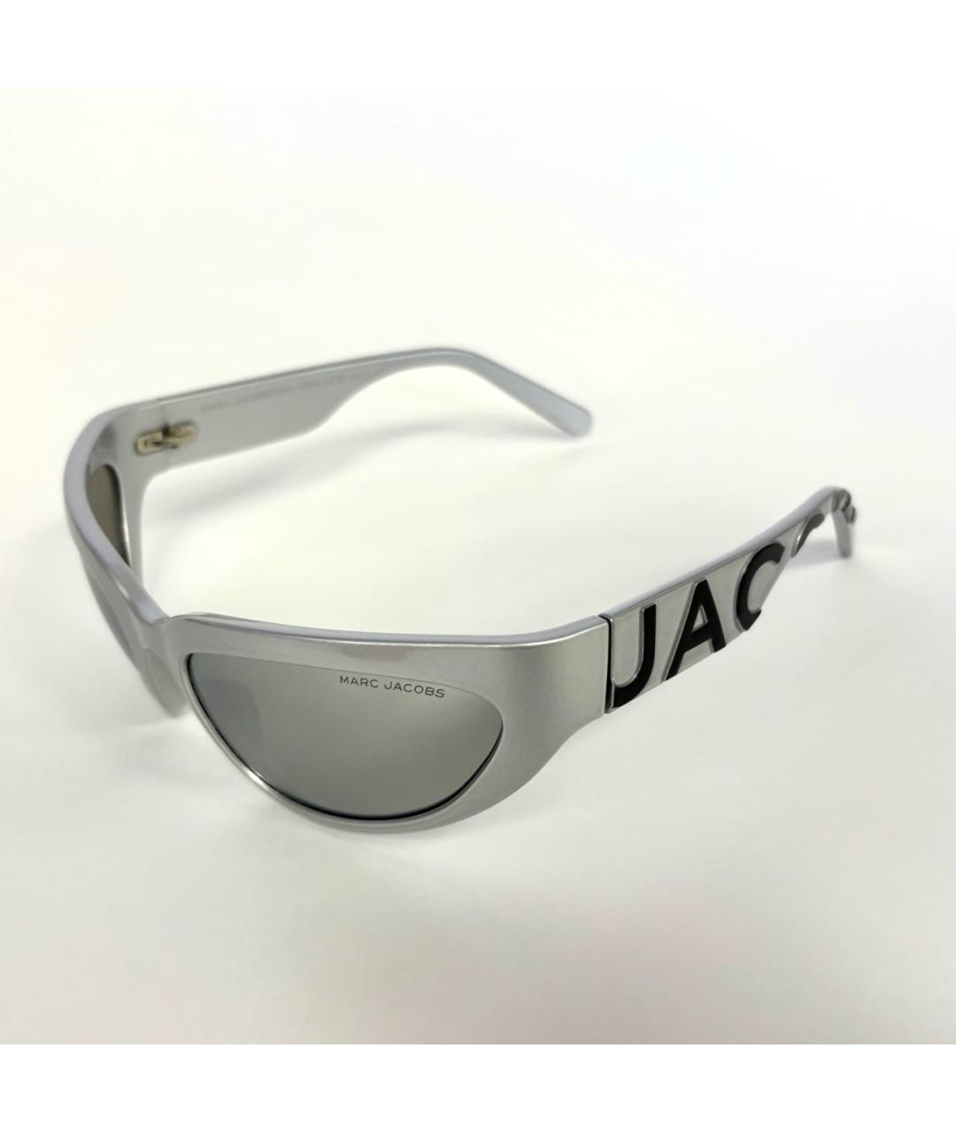 MARC JACOBS Серебряные пластиковые солнцезащитные очки, фото 2