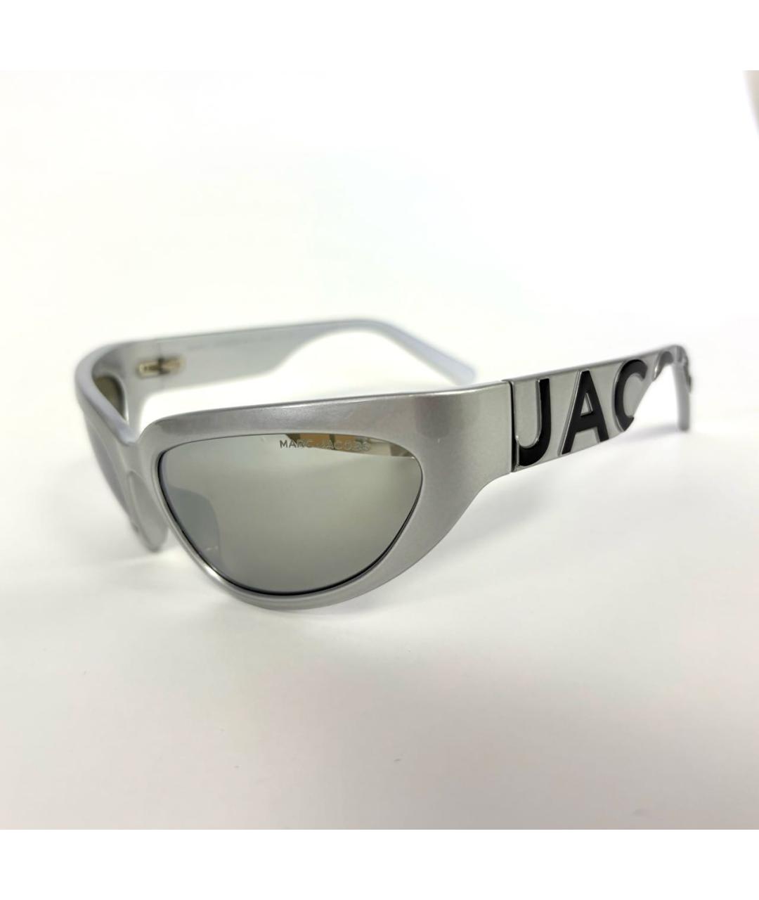 MARC JACOBS Серебряные пластиковые солнцезащитные очки, фото 5