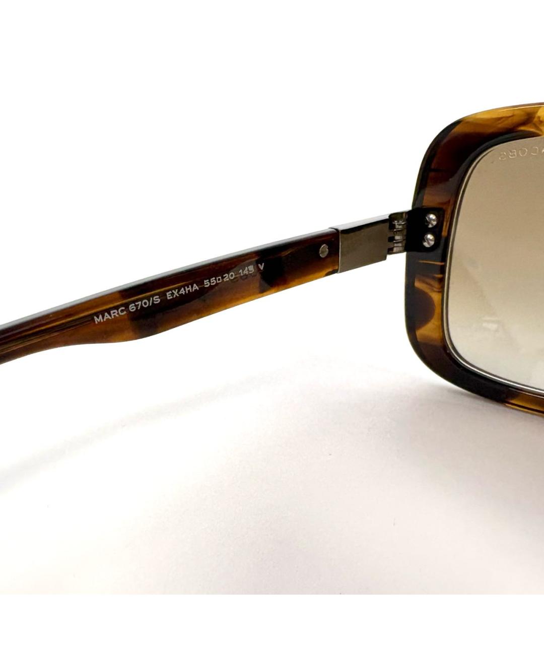 MARC JACOBS Коричневые пластиковые солнцезащитные очки, фото 3