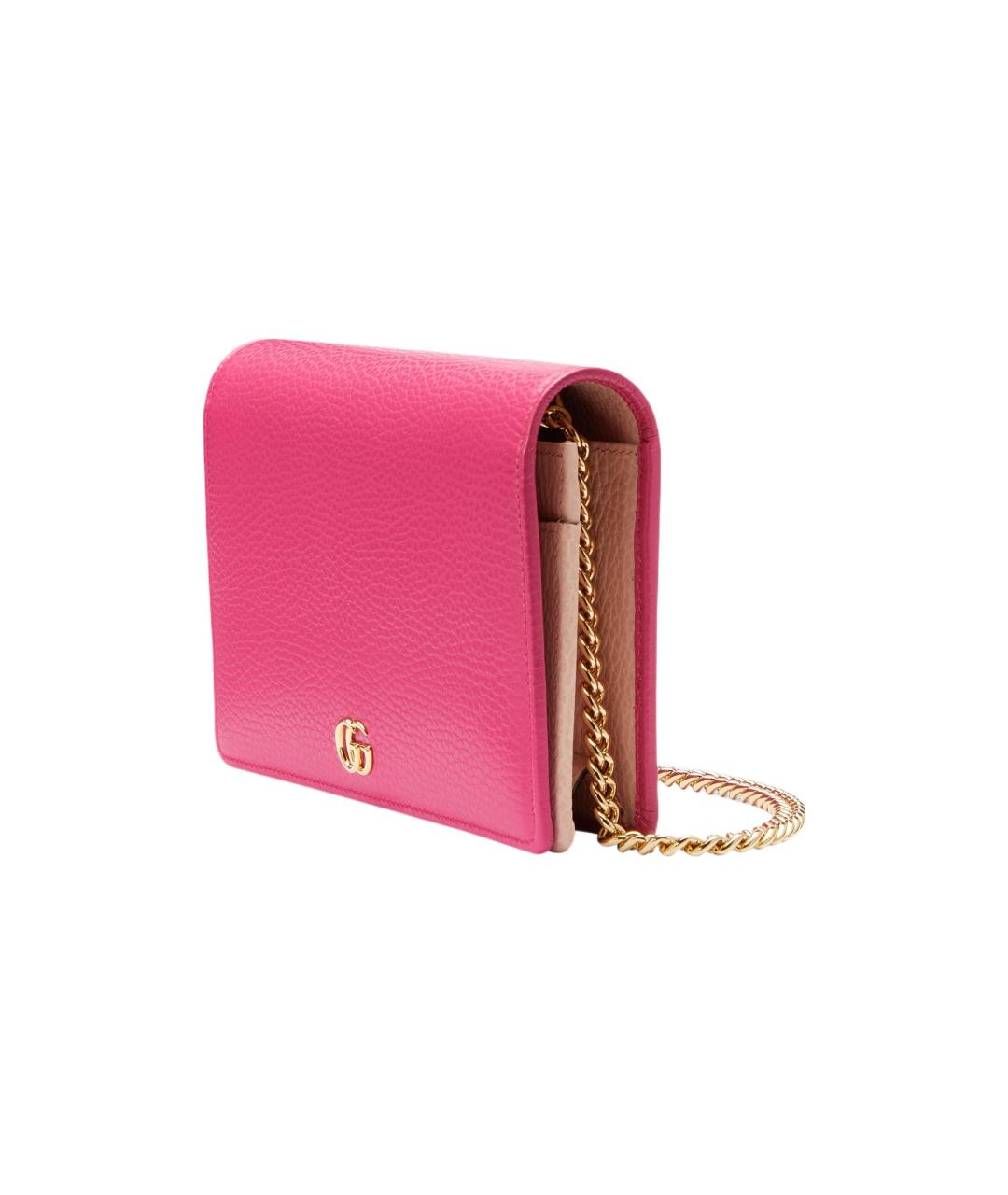 GUCCI Розовый кожаный кошелек, фото 2