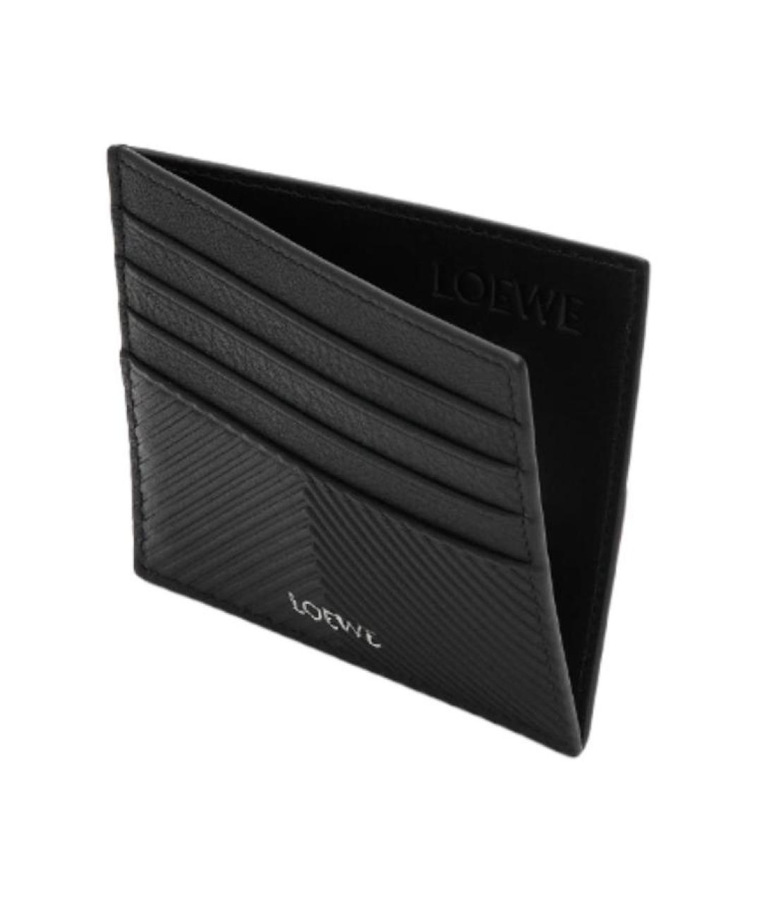 LOEWE Черный кожаный кардхолдер, фото 2