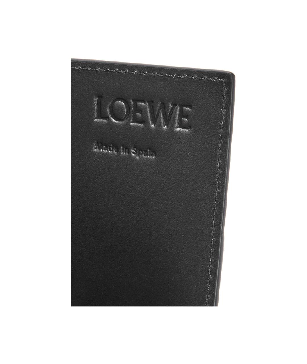 LOEWE Черный кожаный кардхолдер, фото 4