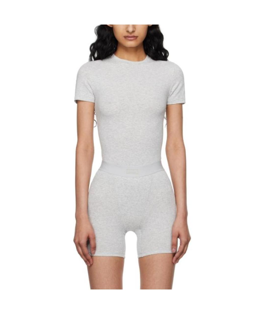 SKIMS Серая футболка, фото 1