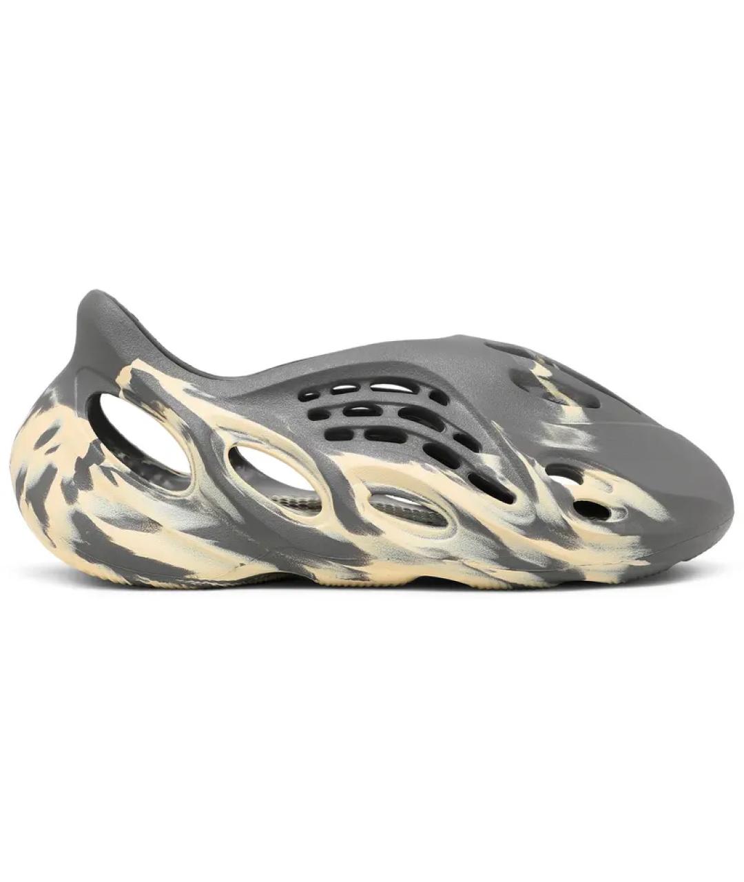 ADIDAS YEEZY Серые резиновые шлепанцы, фото 6