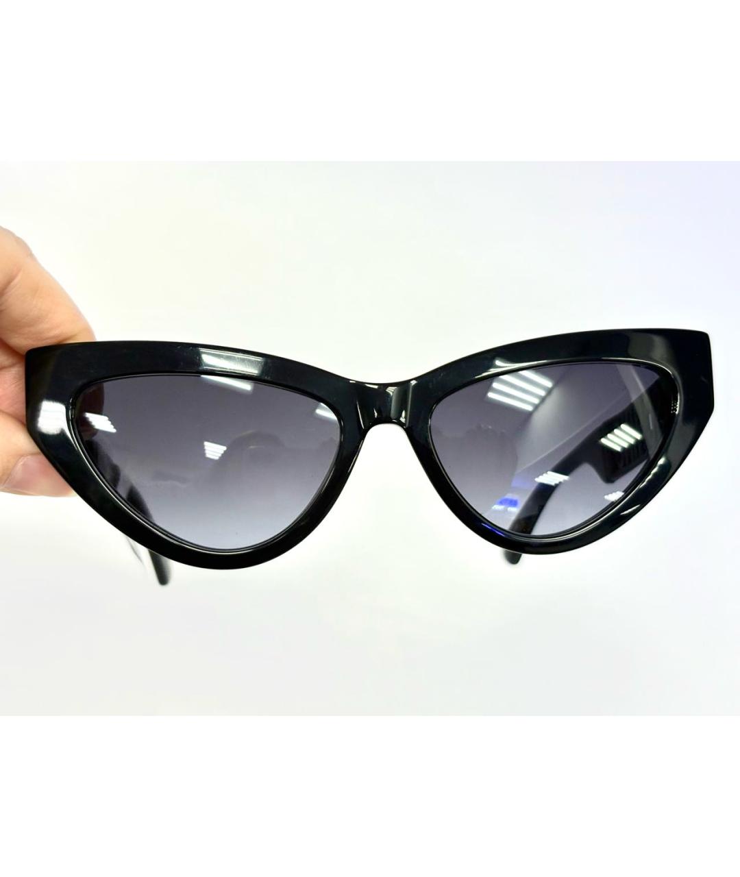MOSCHINO Черные пластиковые солнцезащитные очки, фото 4