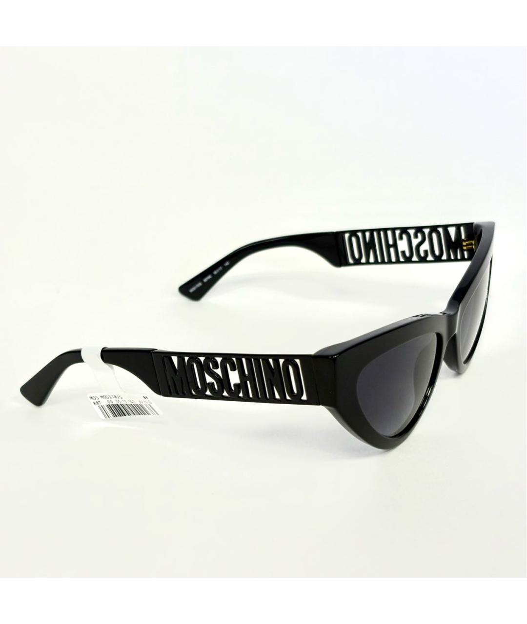 MOSCHINO Черные пластиковые солнцезащитные очки, фото 3