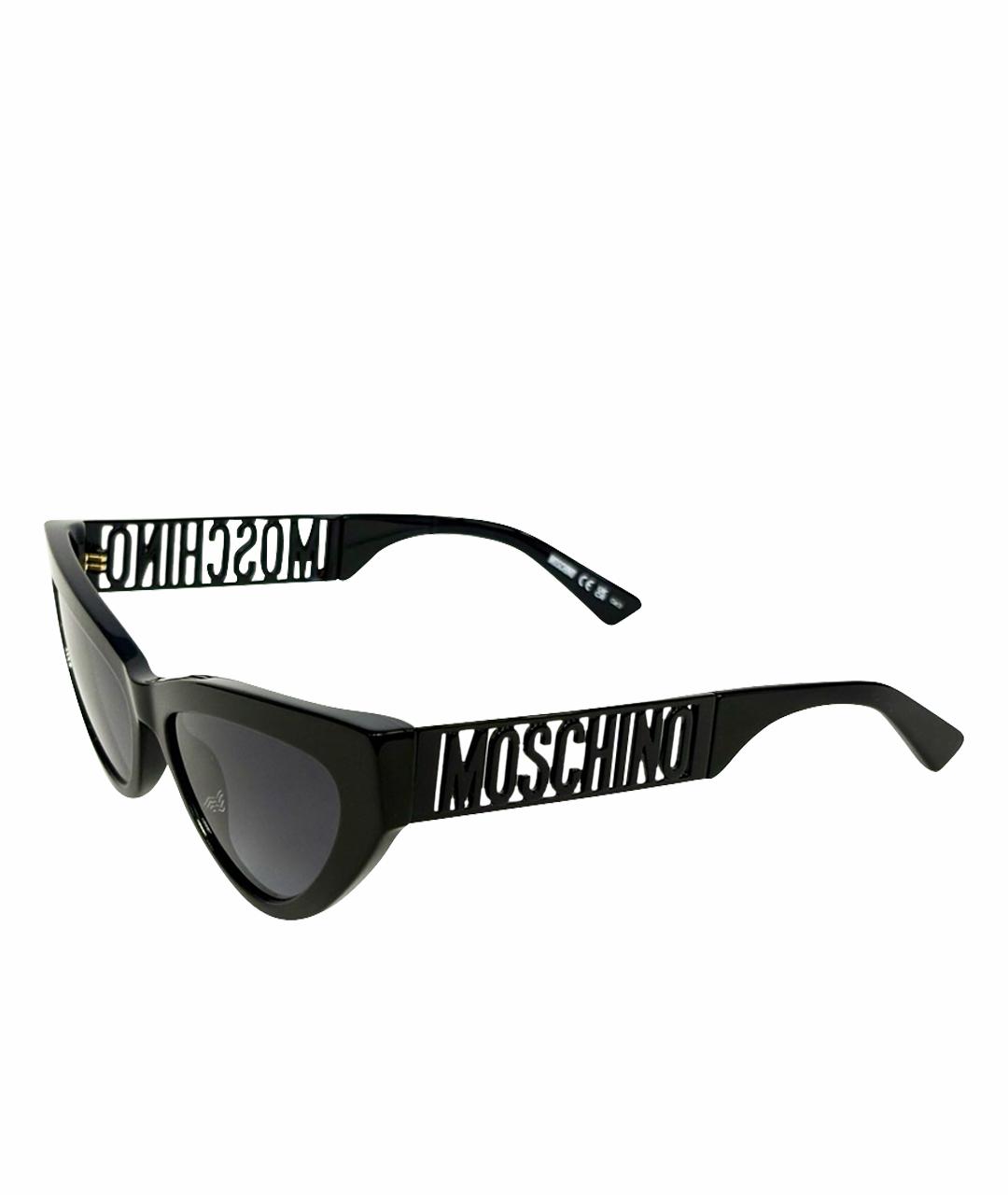 MOSCHINO Черные пластиковые солнцезащитные очки, фото 1