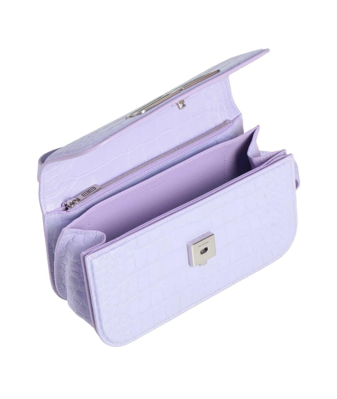 BALENCIAGA Фиолетовая кожаная сумка через плечо, фото 2