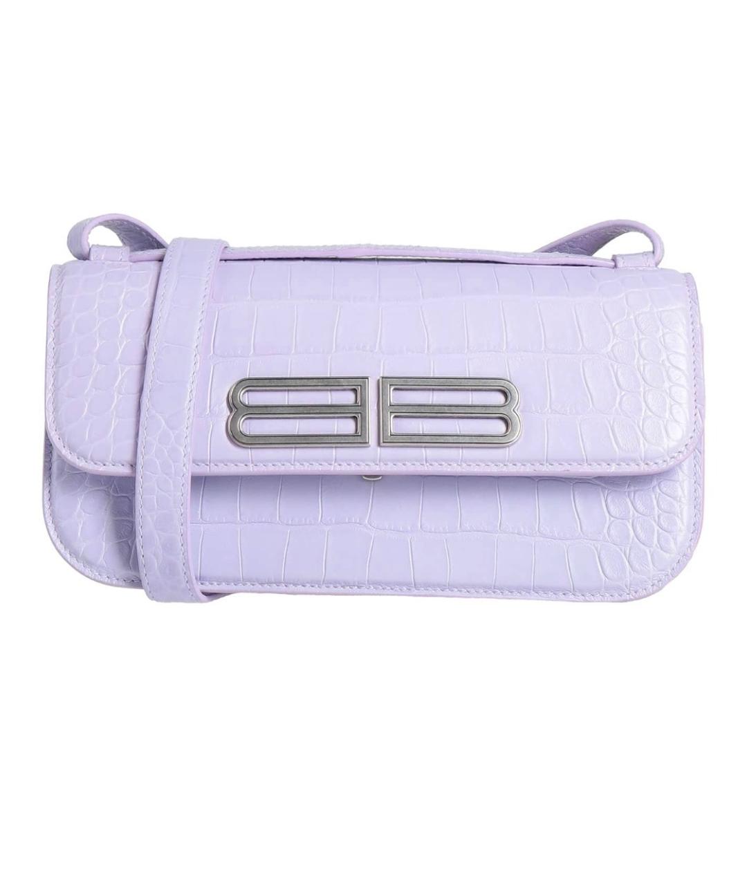 BALENCIAGA Фиолетовая кожаная сумка через плечо, фото 4