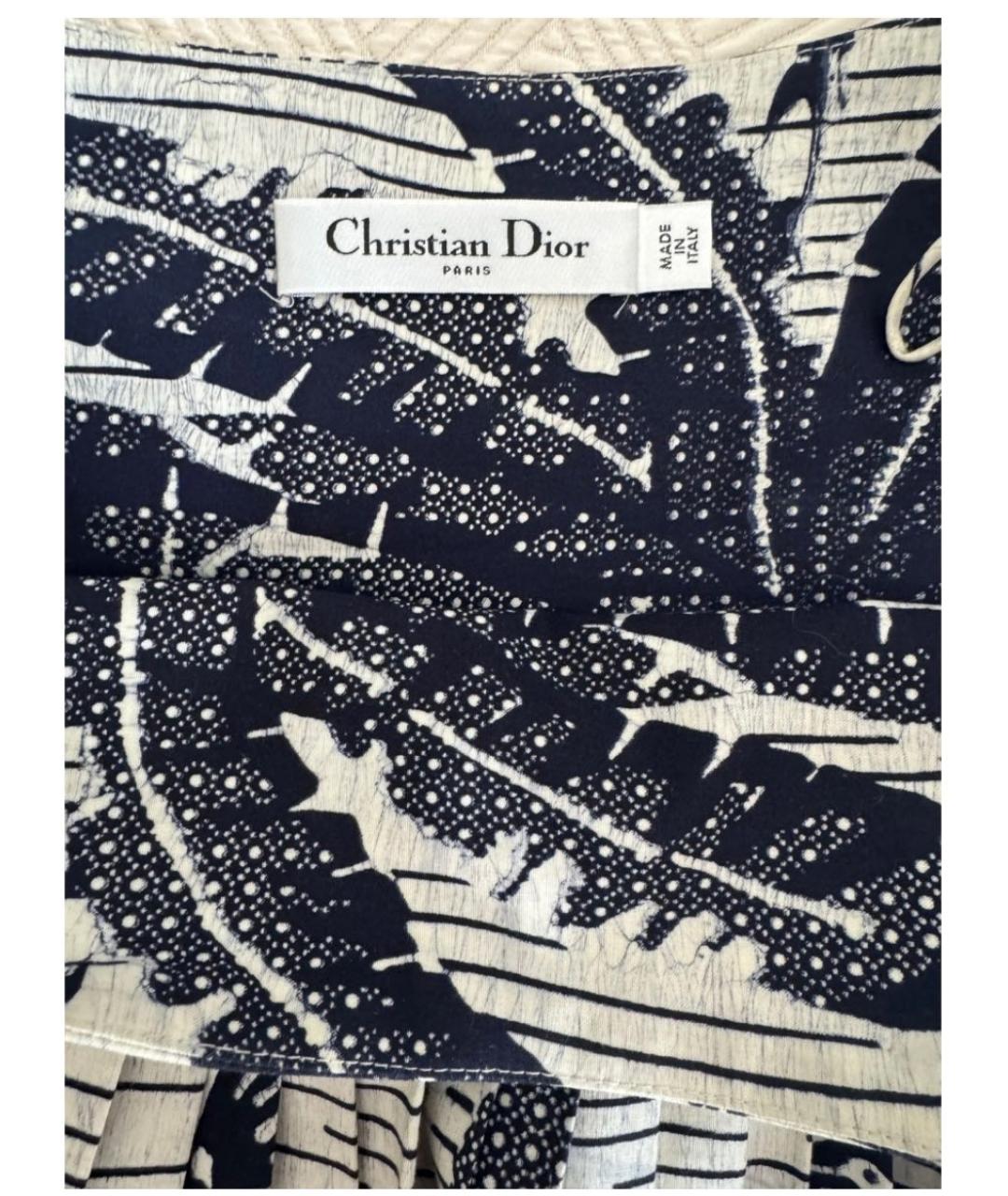 CHRISTIAN DIOR Мульти хлопковая юбка миди, фото 3