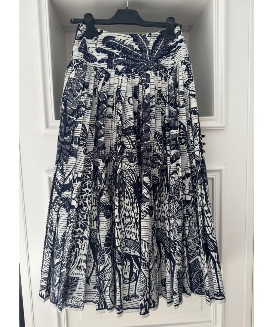 CHRISTIAN DIOR Мульти хлопковая юбка миди, фото 2