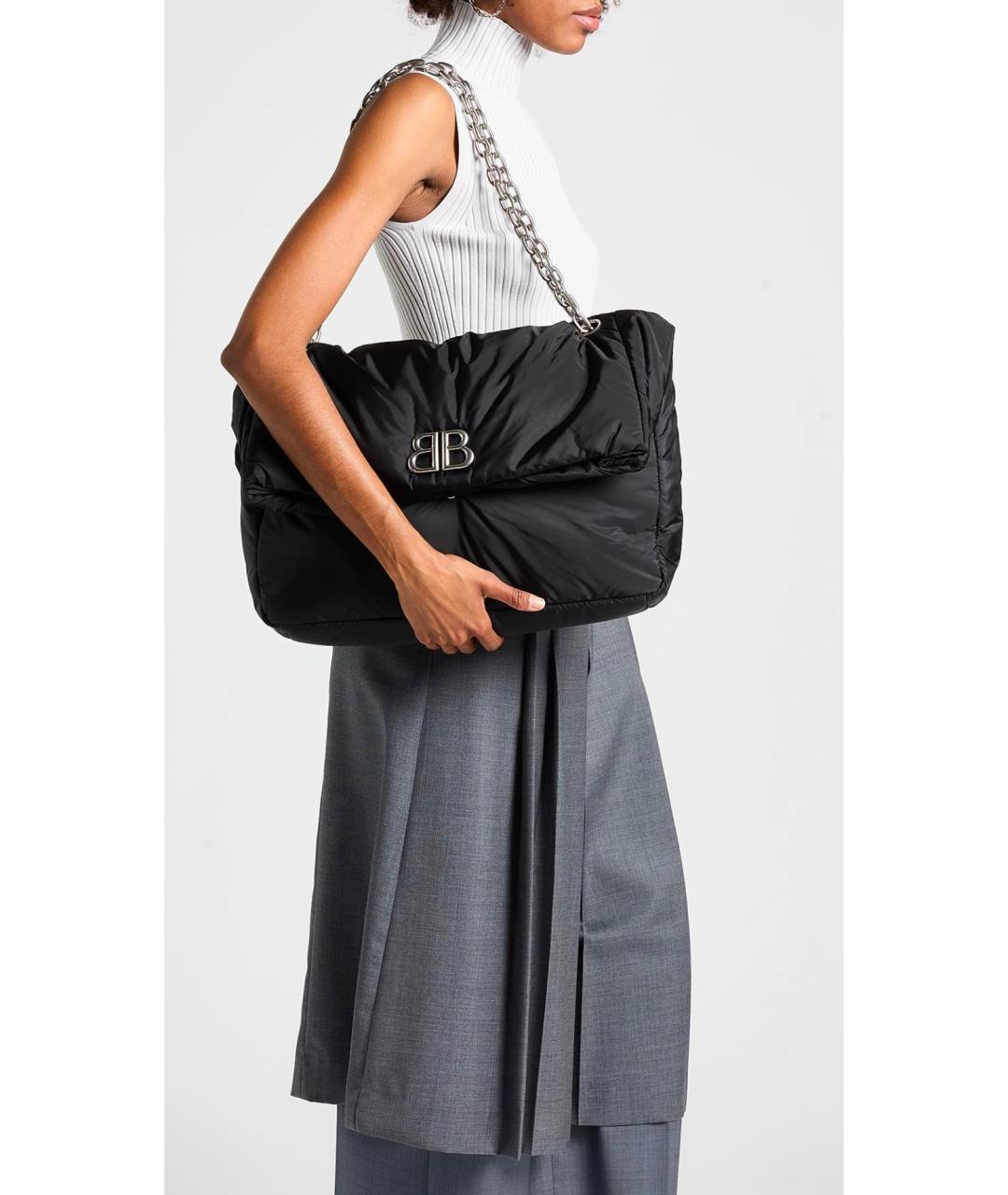 BALENCIAGA Черная тканевая сумка через плечо, фото 3