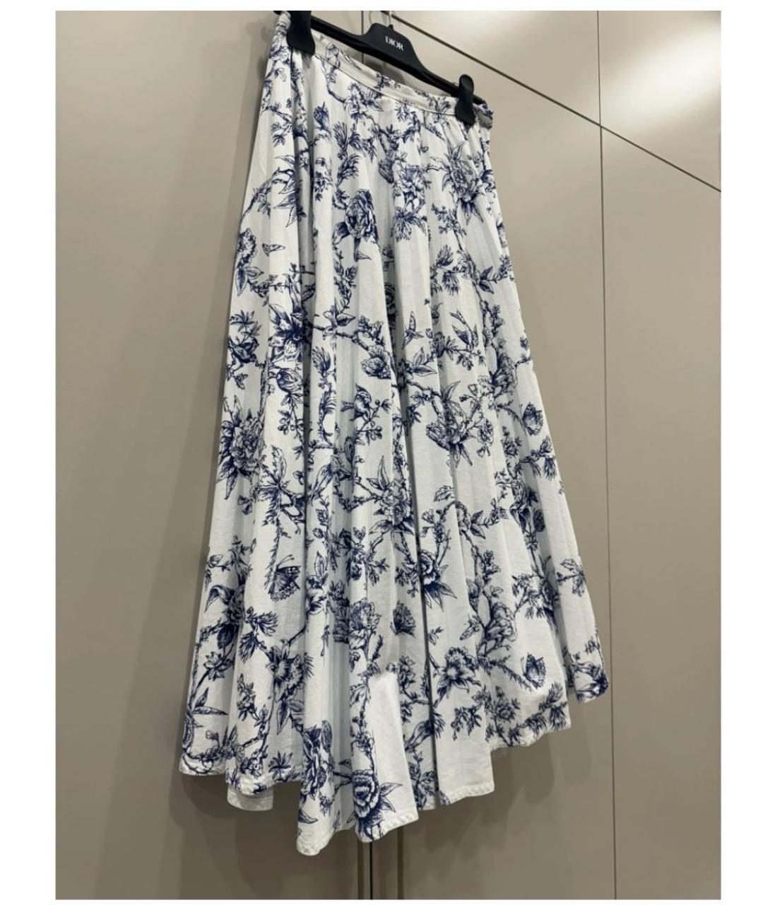 CHRISTIAN DIOR Мульти хлопковая юбка миди, фото 5