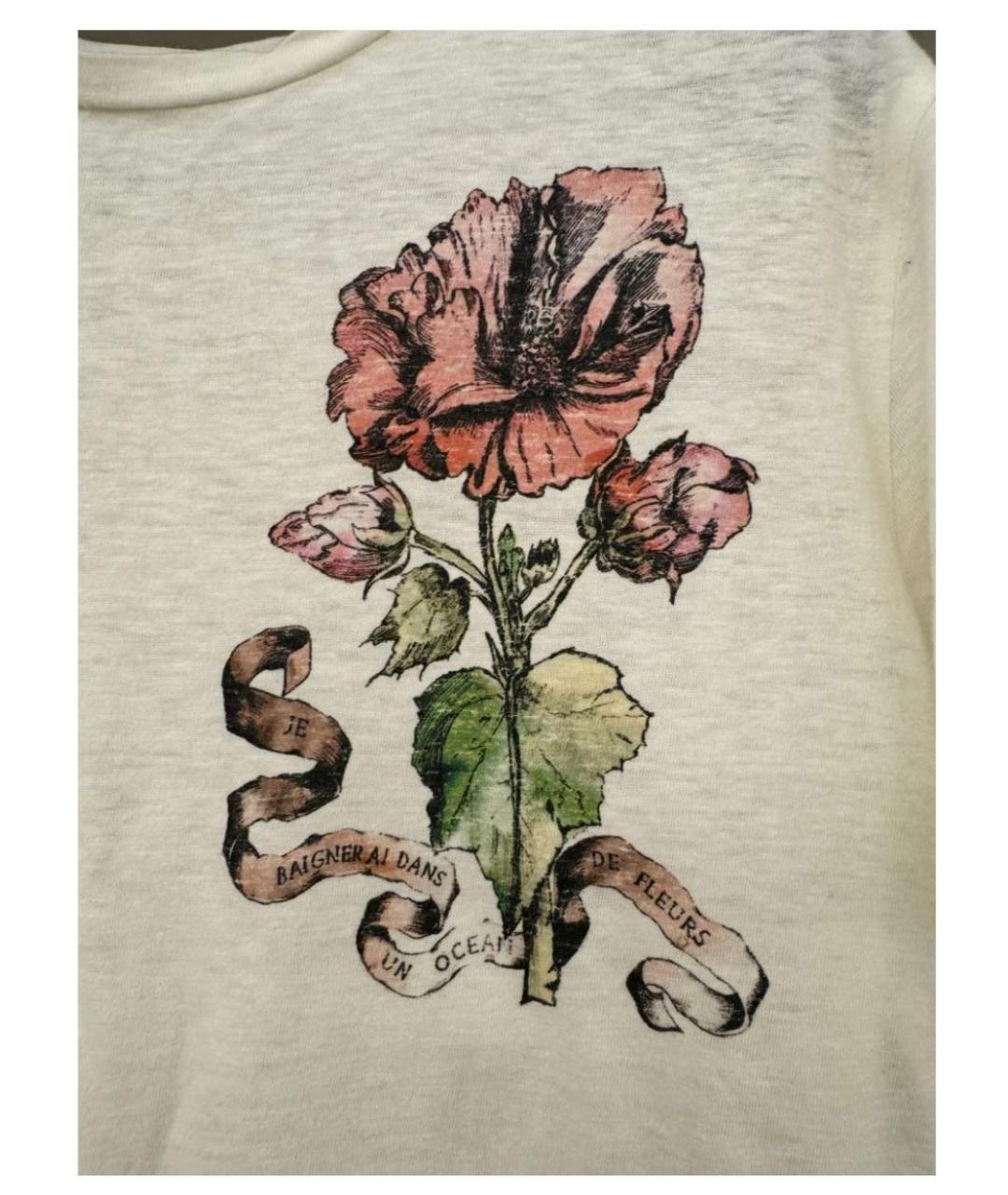 CHRISTIAN DIOR Белая хлопковая футболка, фото 4