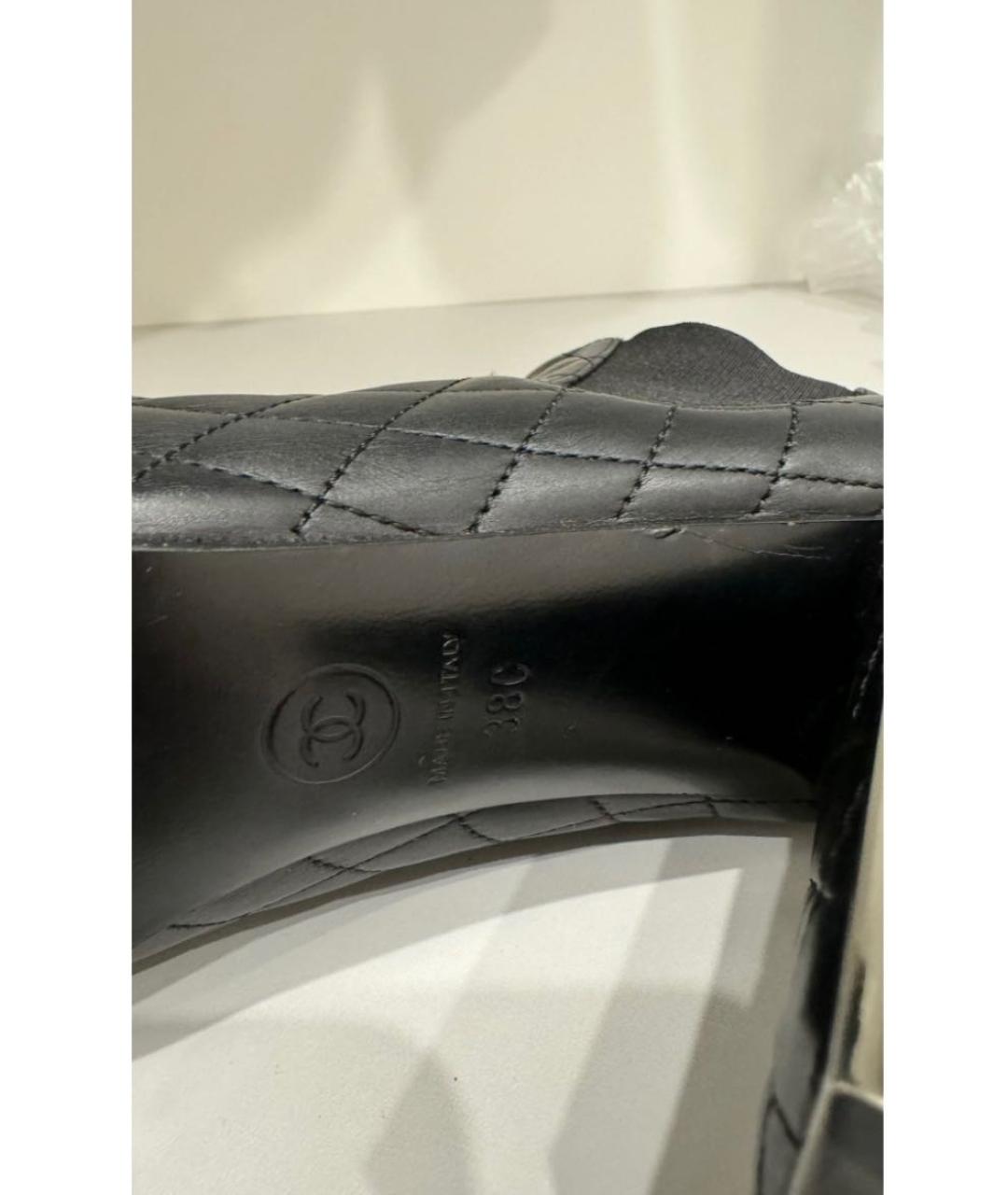 CHANEL Черные кожаные ботильоны, фото 7