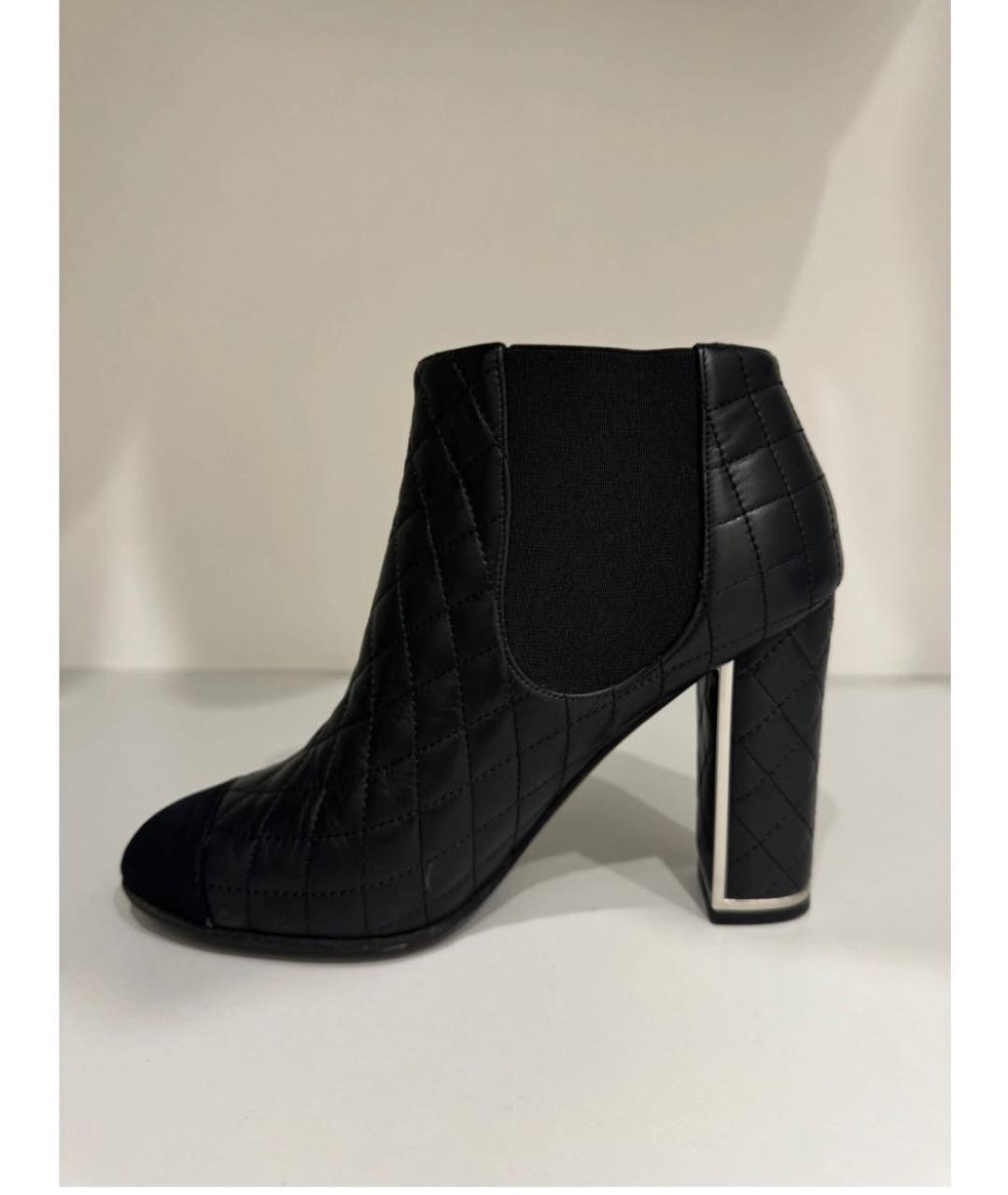 CHANEL Черные кожаные ботильоны, фото 8