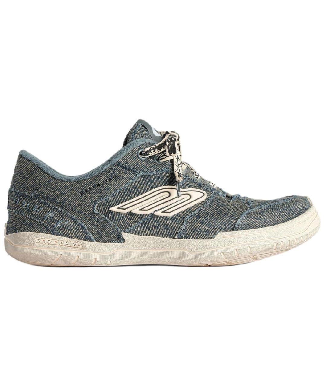 BALENCIAGA Синие текстильные низкие кроссовки / кеды, фото 1