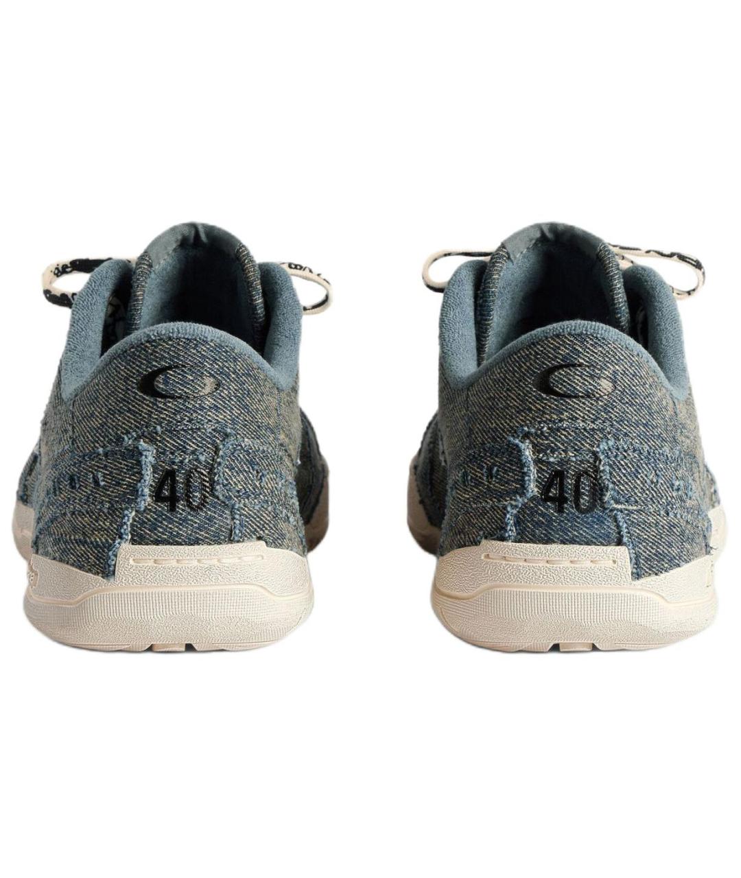 BALENCIAGA Синие текстильные низкие кроссовки / кеды, фото 4