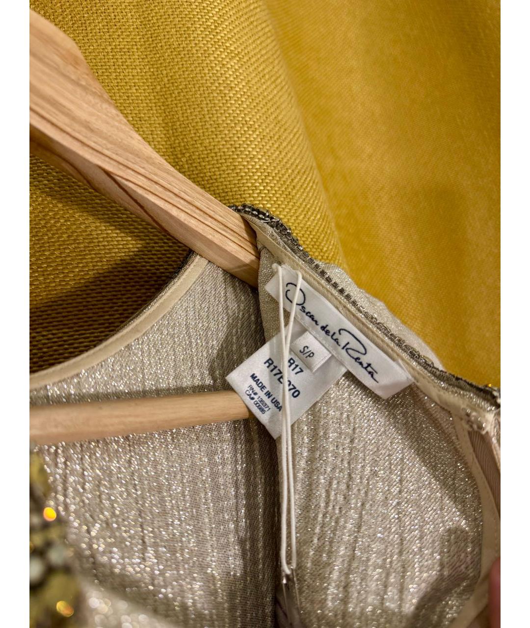 OSCAR DE LA RENTA Золотое вечернее платье, фото 3