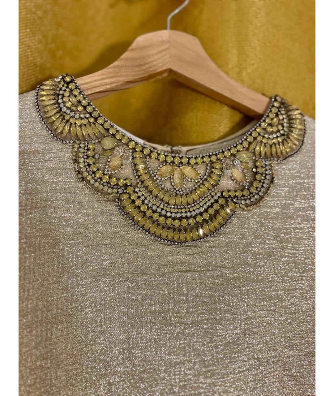 OSCAR DE LA RENTA Золотое вечернее платье, фото 6