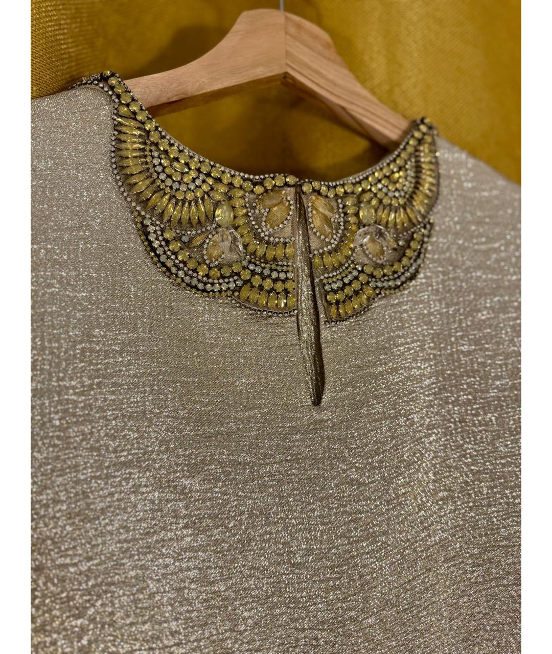 OSCAR DE LA RENTA Золотое вечернее платье, фото 4